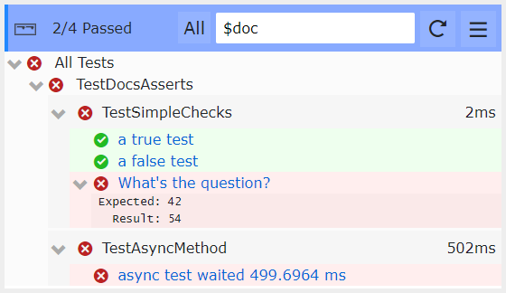 Simple blazor unit test view